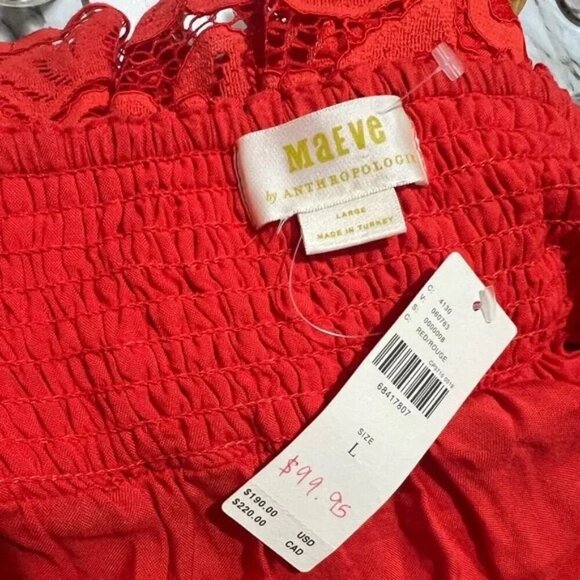 NWT Anthropologie Maeve Strapless Lace Mini Dress size Large - Picture 7 of 7